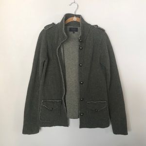 Army green sweater jacket